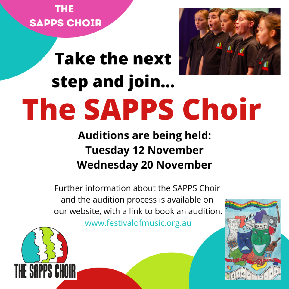 SAPPS Choir Audition Flyer 2024